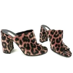 Stella McCartney New Leopard Print Mules EU 6.5 Heels Flats Slides Sandals Clogs